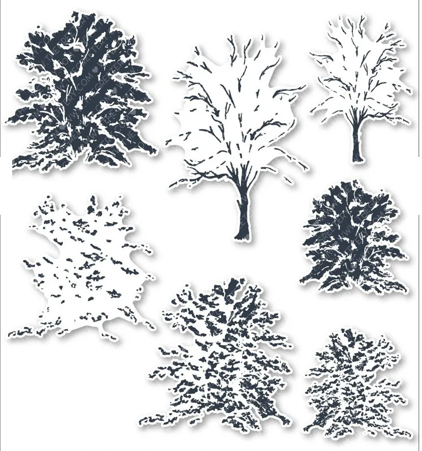 

tree Transparent Clear Stamps for DIY Scrapbooking/Card Making/Kids Christmas Fun Decoration Supplies
