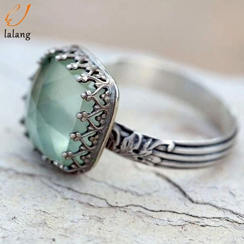 Us 0 73 47 Off Floral Natural Peridot Antique Ring For Women Engagement Wedding Promise Date Gift Big Square Stone Rings In Engagement Rings From Us 0 73 47 Off Floral Natural Peridot Antique Ring For Women Engagement Wedding Promise Date Gift Big Square Stone Rings In Engagement Rings From