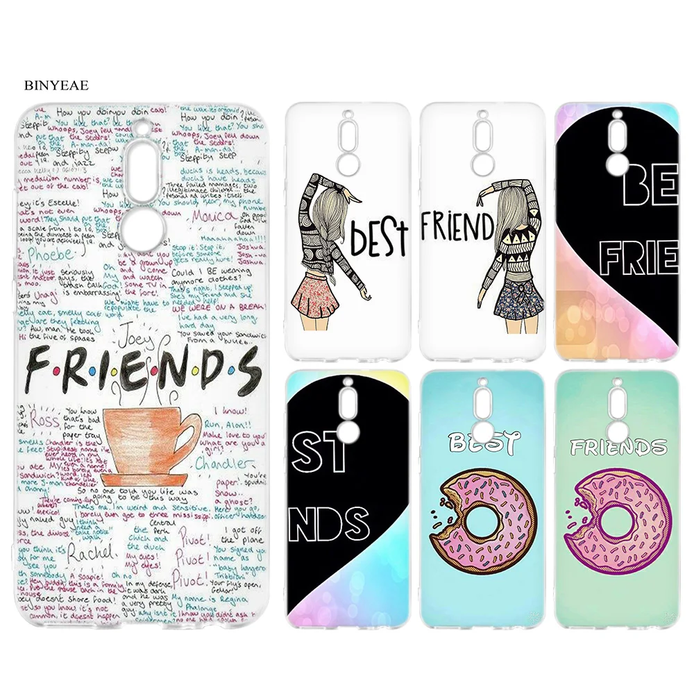

BINYEAE Case Cover for Huawei Mate 10 P20 P10 Lite Pro Soft TPU Silicone Coque My Best Friend Friends BFF Emoji Print Back Cover