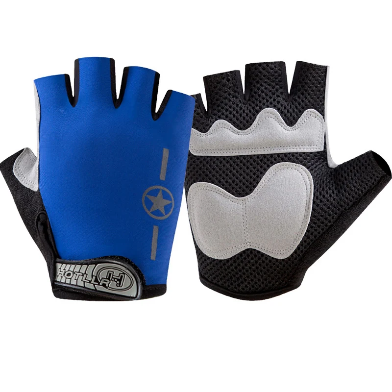 1 Pair Gym Gloves Half Finger Sports Exercise Weight Lifting Gloves Body Building Anti-skid Training Heavyweight Fitness Gloves