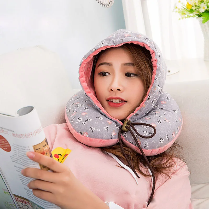 Multi-functional U-shape Travel Pillow Travel Essential Business Trip Shading Rest Hat Office Nap Pillow Accessories Supplies