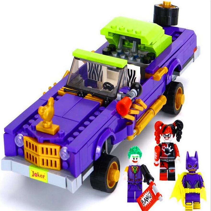 

463Pcs Batman Super Hero Car Joker Notorious Lowrider Model Building Block Toys BELA 10633 Gift For Kids Compatible 70906