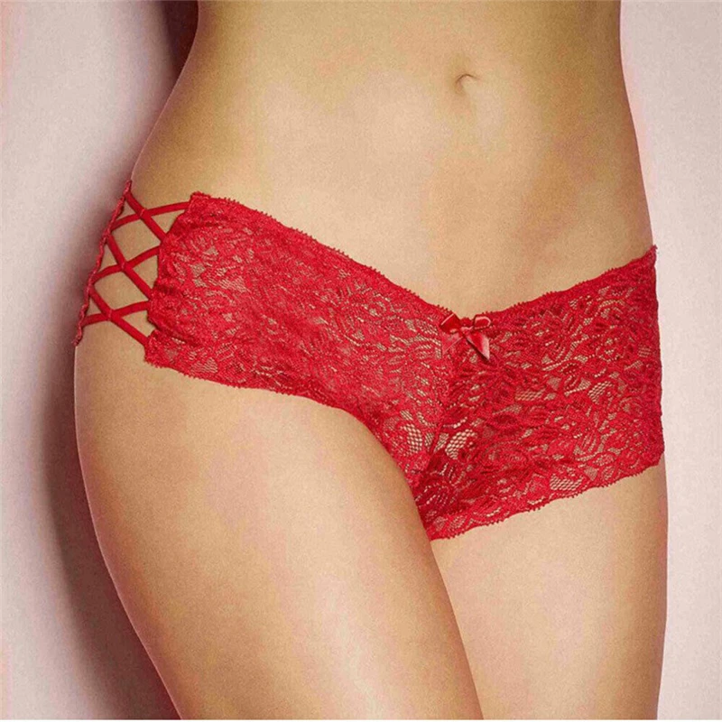 

Sexy Women Lace Crochet Shorts open butt thong panties knickers mini shorts Exotic Panties
