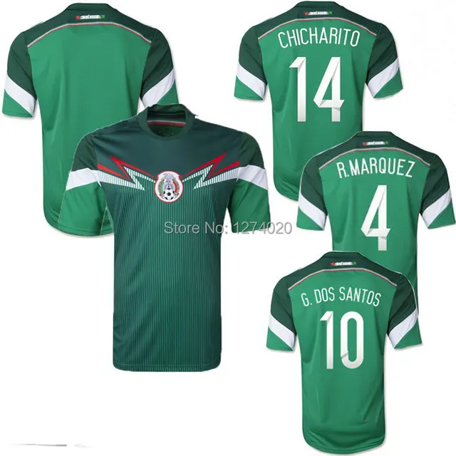 2014 Mexico soccer Jersey World Cup Home Green Men Women Best thailand quality Football shirt