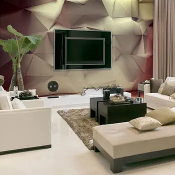 

Modern 3D Geometric Wall Paper 3D Custom Photo Wallpaper Mural Living Room Bedroom Home Decor Self Adhesive Vinyl/Silk Wallpaper