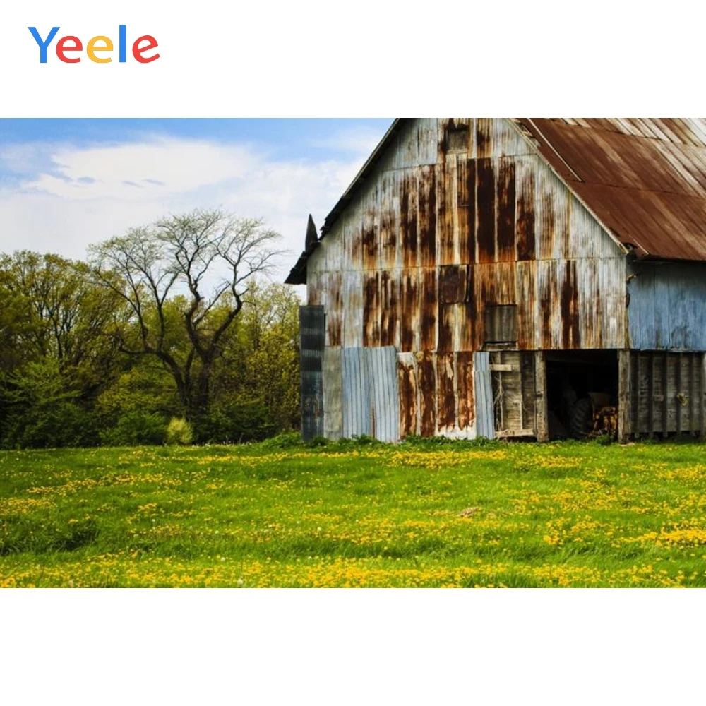 Yeele Grassland Abandoned Factory Wooden Portrait Photography Background Customized Photographic Backdrops For Photo Studio | Электроника