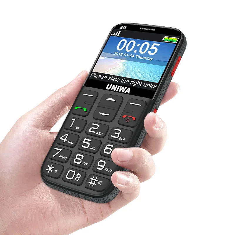 UNIWA V808G Old Man Mobile Phone Big SOS Button