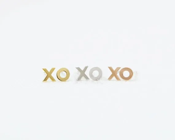 

Women fashion "XO" stud earrings letters style earrings color