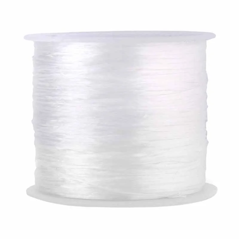 

New 1 Pcs Roll Of 100 Meter Clear Stretch Elastic Beading Cord String Thread 0.8mm Spool