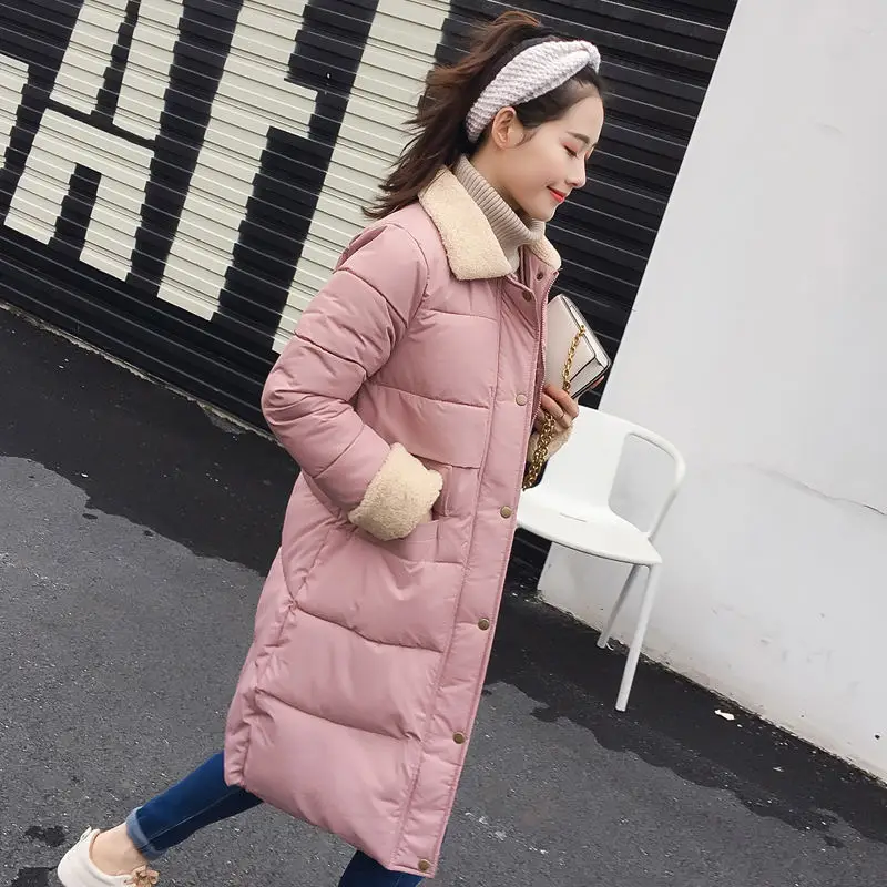 

Winter Jacket Women Coat Parkas Casual Long Sleeve Warm Thicken Padded Jacket Coat Oversized Casaco Feminino Ladies Tops Q1633