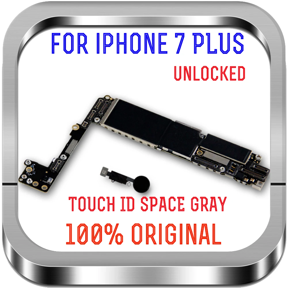 

With Full unlocked for iphone 7 plus Motherboard,Original for iphone 7P Mainboard with Touch ID Black 32gb/ 128gb/ 256gb