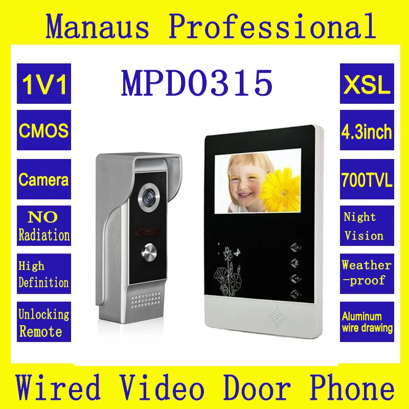 Hot Selling Professional Smart Home 4.3inch Screen Video Intercom Phone New Outdoor Waterproof Camera Infrared Night Vision D315 Hot Selling Professional Smart Home 4.3inch Screen Video Intercom Phone New Outdoor Waterproof Camera Infrared Night Vision D315