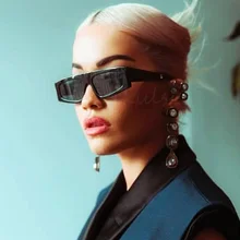 Винтажные маленькие квадратные солнцезащитные очки унисекс для женщин, фирменный дизайн, Ретро стиль, мужские прямоугольные солнцезащитные очки, женские очки с плоским верхом CD