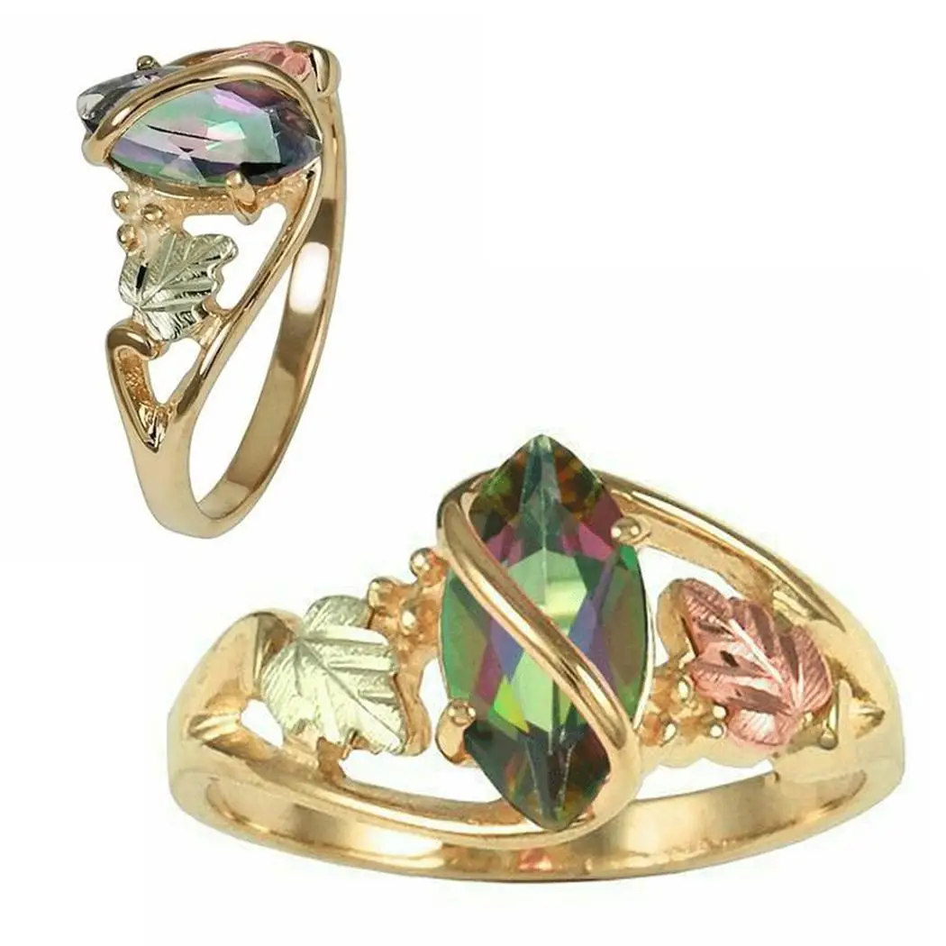 

Women Fashion Colorful Leaves Finger Ring Party Jewelry Gift Multicolor