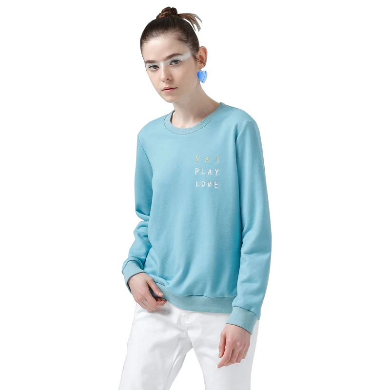  Toyouth White Sweatshirts Hoodie Women 2019 Letter Embroidery Long Sleeve Tracksuit Female Casual B