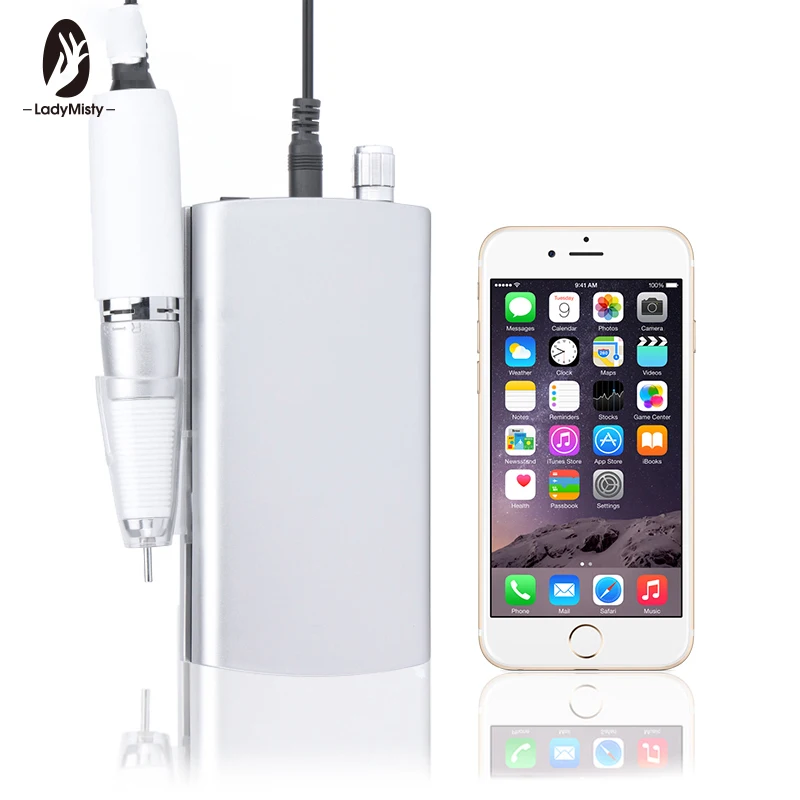 

Rechargeable Silver Electric Nail Drill Machine 18W 30000RPM Acrylic Nail File Drill Manicure Pedicure Machine Send From Russia