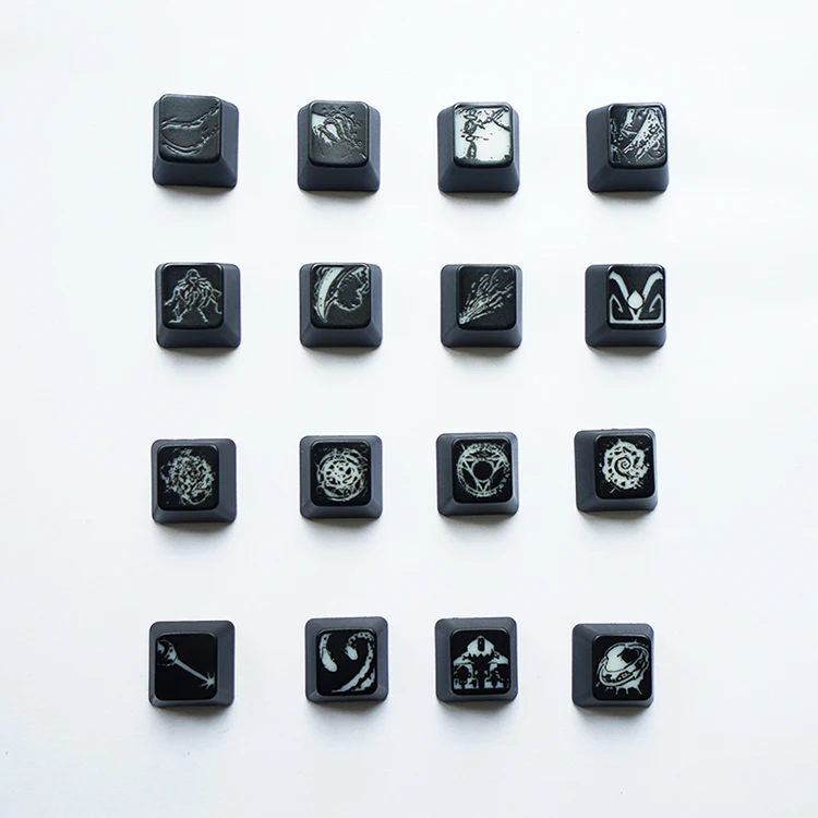  4 keys/set Personality Customized Mechanical keyboard keycaps translucent key caps for Dota 2 Hero 