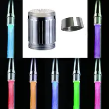 RGB LED Водопроводный Кран Света 7 Цветов Изменение Glow Душ Потока Нажмите