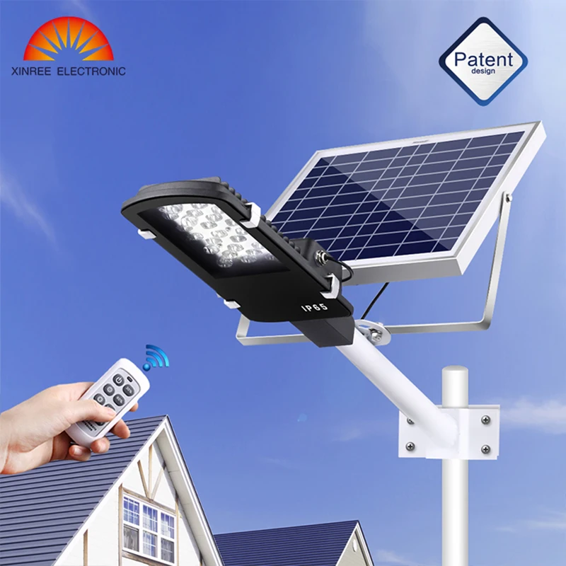

XINREE 15W Led Garden Solar Light 12 LED Solar Power Street Light with Remote Garden Security Lamp Street Waterproof IP65