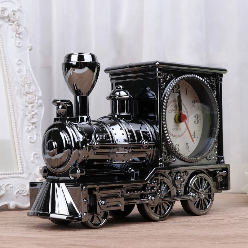 Mechanical Alarm Clock Creative Classic Train Table Clock Electronic
