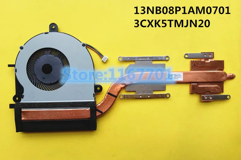 

New Laptop CPU cooling Radiator Heatsink&Fan for Asus K501 K501LX K501UX A501L V505L K501LB5200 13NB08P1AM0701 3CXK5TMJN20