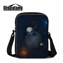 Мужские сумки-мессенджеры с принтом черепа в стиле панк на заказ, маленькие сумки через плечо, мужские сумки для путешествий, мини детские школьные сумки