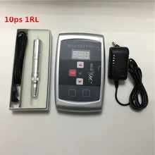 Постоянный макияж машина бровей Макияж Наборы губ роторный Швейцарский Мотор татуировки питания с 10 шт 1RL