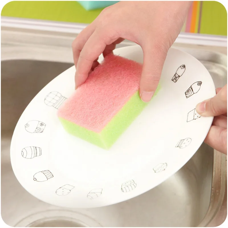 

2 pcs/set Colorful Nano Clean Magic Decontamination Sponge Wash Sponge Kitchen Wiping Sponges For Cleaning