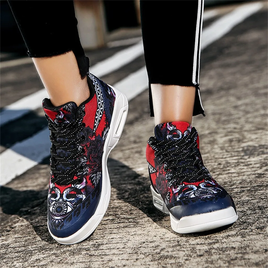 

SAGACE 2019 Summer Women And Men Fashion Graffiti Shoes Casual Simple Shoes High Quality Canvas Breathable Sports Shoes J13