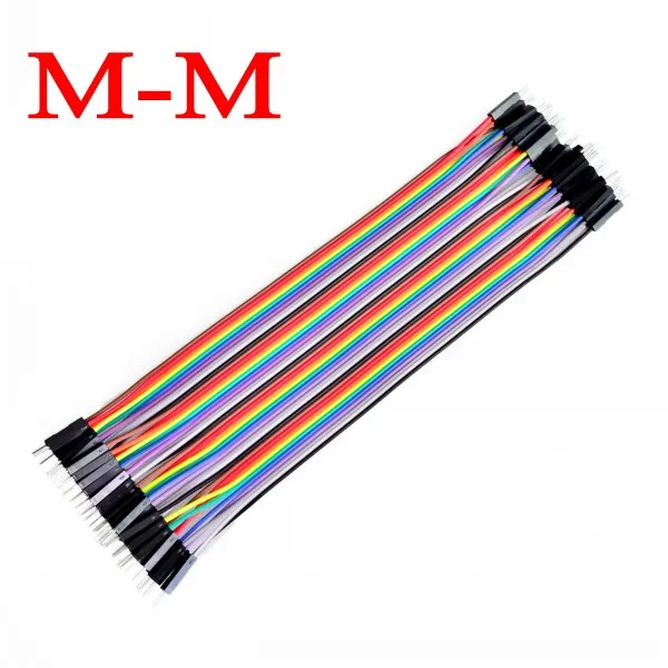 40pcs in Row Dupont Cable 20cm 2 54mm 1pin 1p 1p male to Male jumper wire