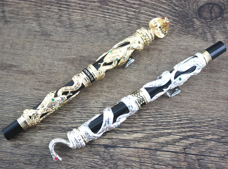 

Jinhao Vintage Style 3D Snake Pattern Ballpoint Pen 0.7mm Roller Ball Pens Free Shipping