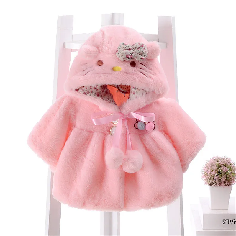 Cute Style Winter Baby Girls Jacket New Fashion Long Sleeve Cotton Warm
