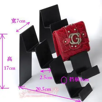 

6 pcs/lot plastic black wallet stand mobile display stand 7*2.5cm
