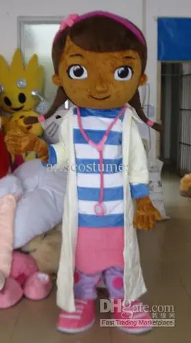

New Doc McStuffins Cartoon Mascot Costume adult size Cartoon Mascot Costume Animal Fancy Dress Party Suit Free Shipping