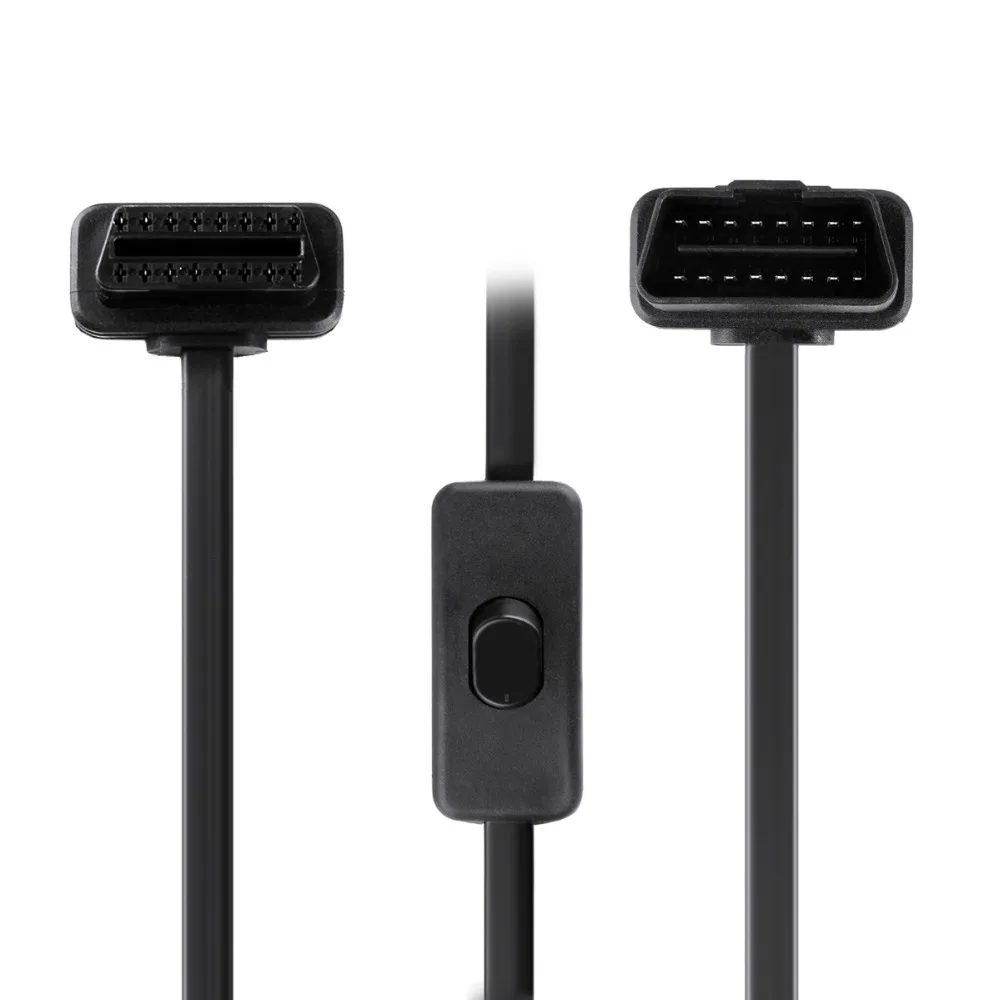 Кабель ELM327 для 16Pin OBD2 разъем OBD 2 кабель гнездовой II с переключателем