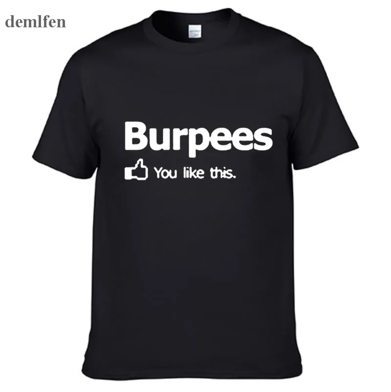 Новое поступление Мужская/женская футболка с надписью Burpees мне нравится эта