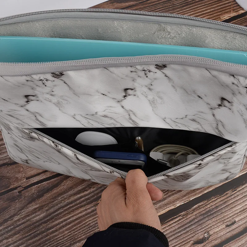 Чехол для ноутбука HP/Asus/Xiaomi 13 14 15 PU мраморный узор сумка Macbook Air Pro портативный