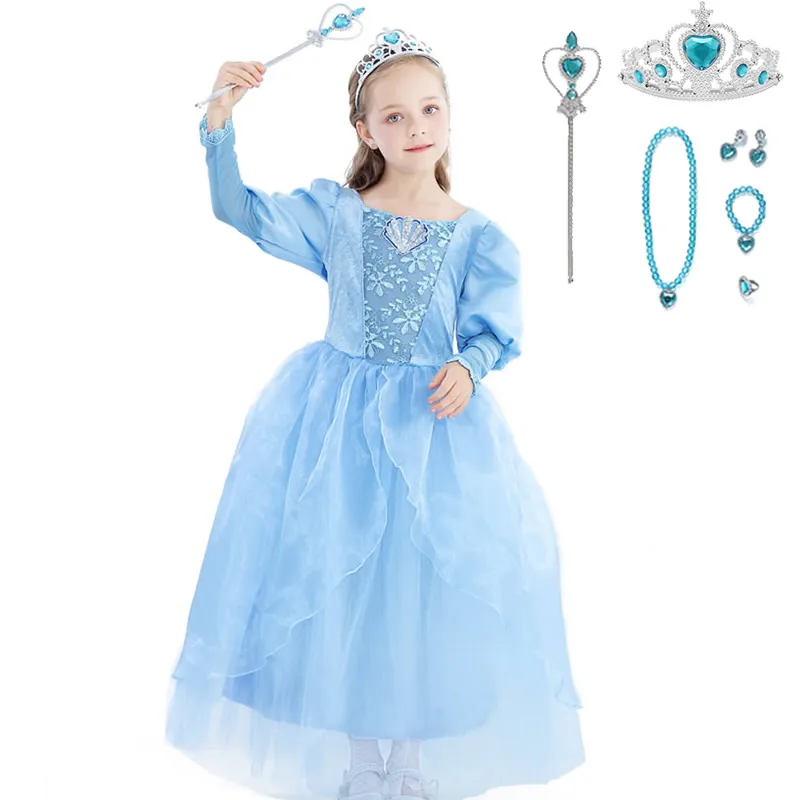 Adult Little MERMAID SKIRT Ariel Lady Princess Fancy Dress Costume UK Sizes 6-16