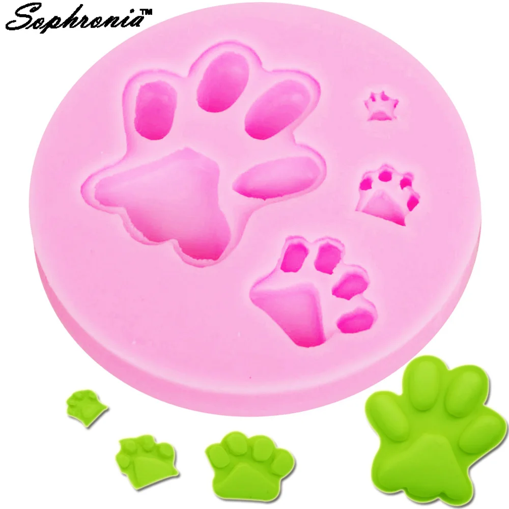 Beadthoven 1 Set Cat Paw Silicone Mold Big Cat Footprint Resin Casting