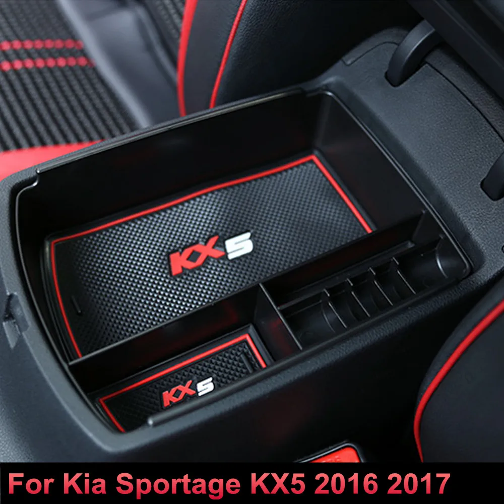 

Car Accessories For Kia Sportage KX5 4 QL 2016 2017 2018 AT LHD Car Central Armrest Box Storage Container Organizer Holder Case