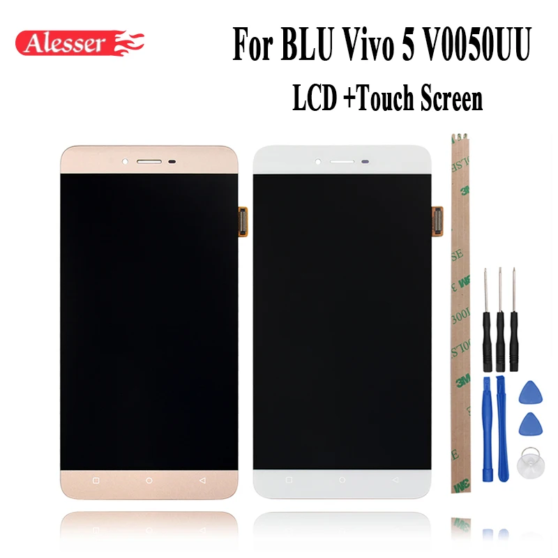 

Alesser For BLU Vivo 5 V0050UU LCD Display+Touch Screen Assembly 5.5'' Replacement Accessory+Tool+Tapes For BLU Vivo 5 V0050UU