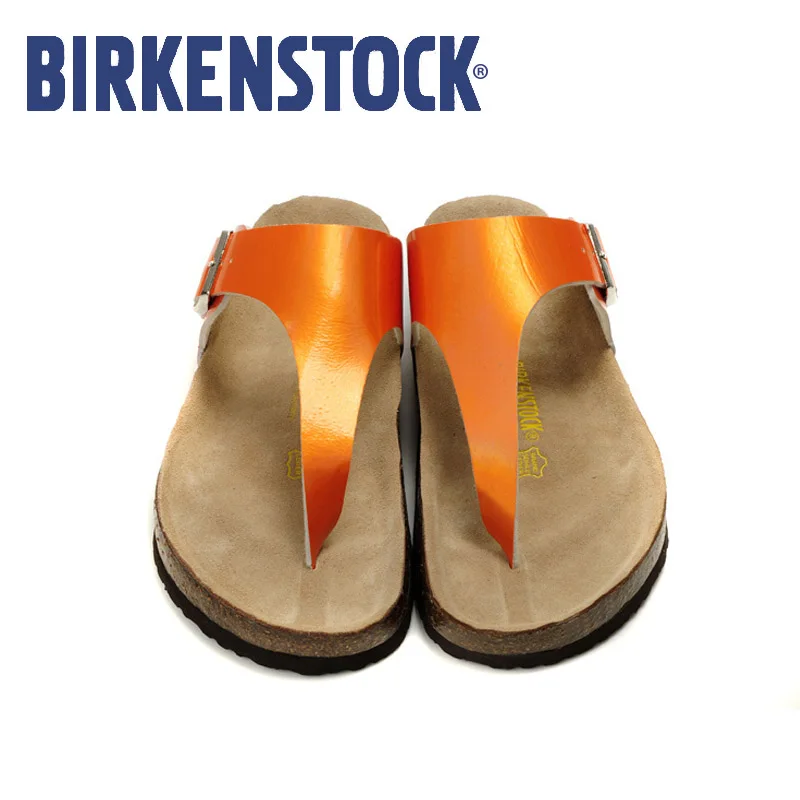 

Birkenstock Sandals men women summer Beach Slipper Birkenstock outdoor Leather Flip Flop Sandalias hombre mujer EU36-45 hot sale