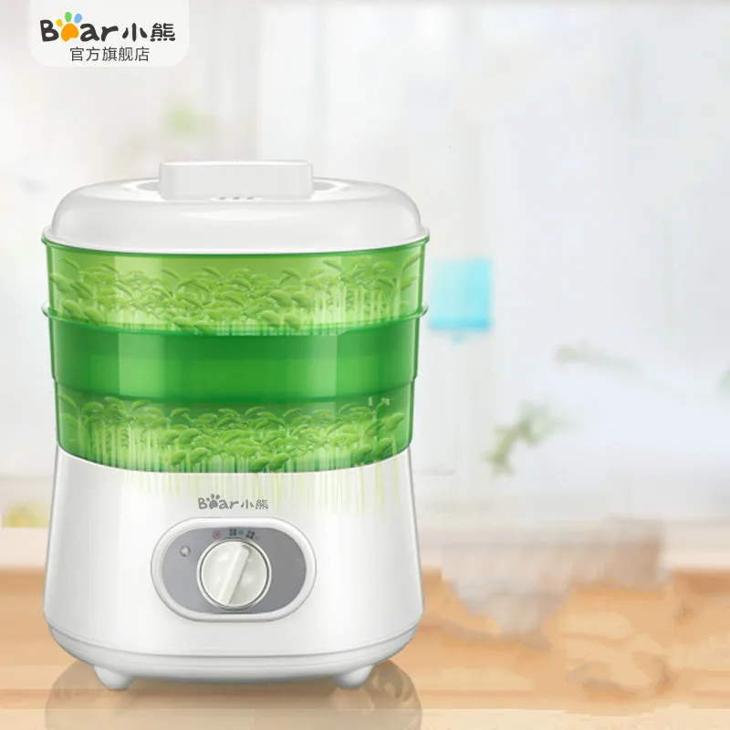

Bear Electric Automatic Bean Sprout Machine with Ajustable 2 Layers Large Capacity Smart Thermostat Green Seeds Growing Machine