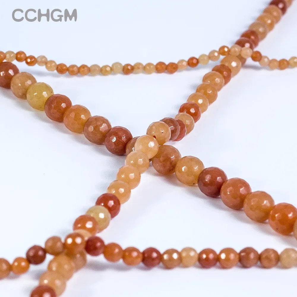 

Wholesale AAAA+ Faceted Green Red Aventurine Natural Stone round Beads For Jewelry Making DIY Bracelet 4/6/8/10/12 Strand 15'