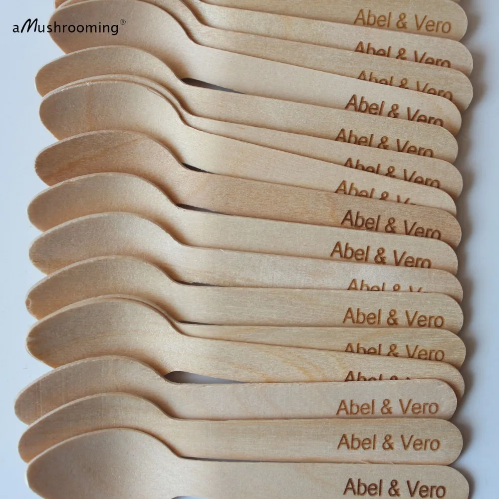 Name and Name Personalized Mini Spoons Creative Wedding Favor Gift Ice