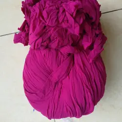 Set of 5: Vibrant Silk Flowers for Home and Wedding Decoration - DIY Nylon Stocking Material in 36 Colors (Wine red 2)