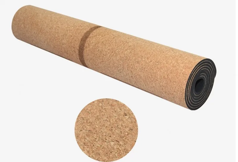 Может на заказ натуральный каучук пробковый коврик для йоги для пилатеса Фитнес Йога Экологичные мульти Применение активности