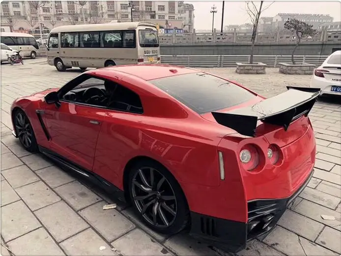 

Carbon fiber Front Lip Bumper Spoiler & Rear Diffuser & side skirts Cover For Nissan GTR GT-R R35 2008-2016