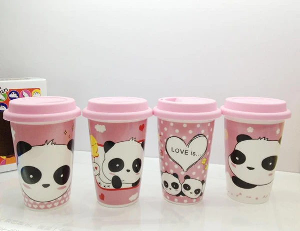 Carton Mug Water Cup Cute Coffee With Lid Panda Carton Mug Water Cup Cute Coffee With Lid Panda Novelty Mugs Free Shipping