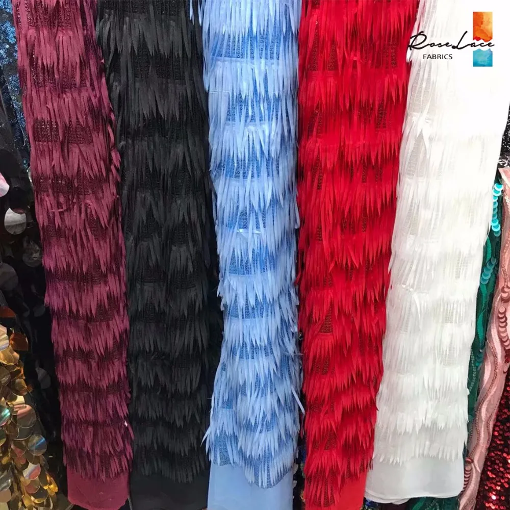 3D блестки Тюлевая сетчатая кружевная ткань бордового цвета Нигерийский Африканский с блестками вышитый тюль выпускные платья ткани для индийского кружева